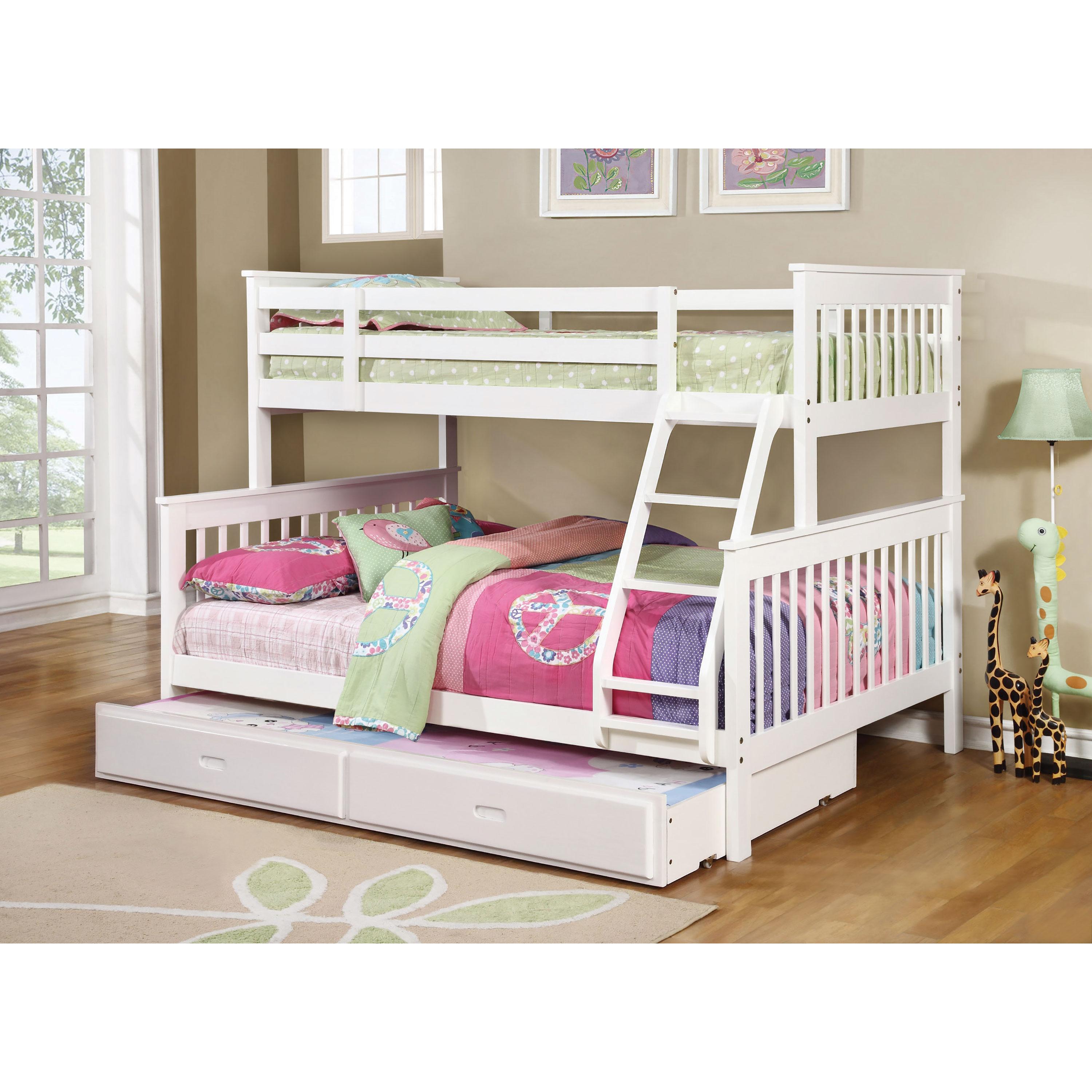 Coaster Furniture Chapman 460260 Wood Twin Over Full Bunk Bed - White IMAGE 1